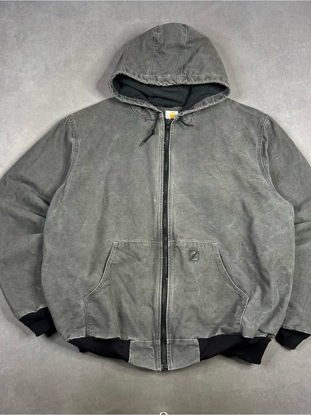 Carhartt Washed Duck Insulated Active Jacket (J130 / 104050) ) Gray Hooded